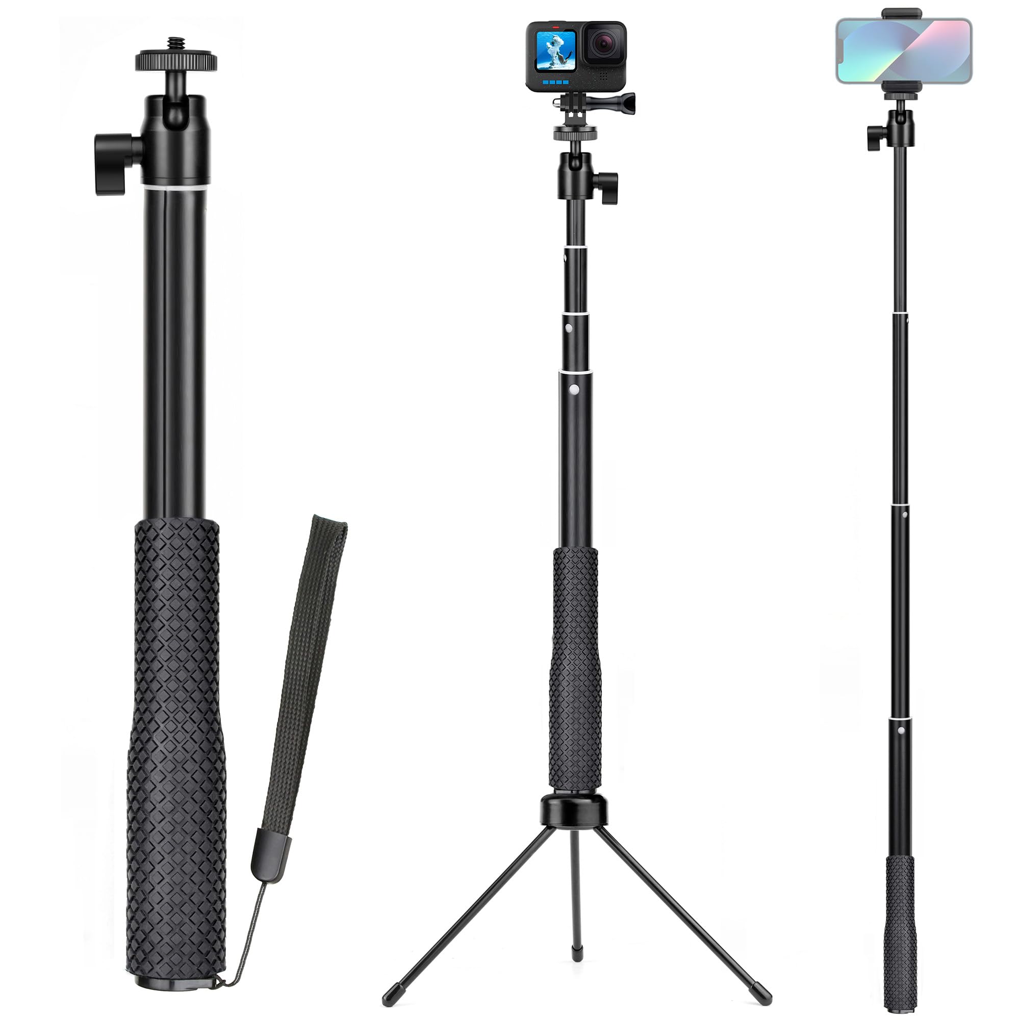 سون صن SOONSUN 37 Extension Selfie Stick Hand Grip Waterproof Monopod Pole With 360 Rotation Ba