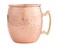 HIC Kitchen Hammered Copper Moscow Mule Drinking Mug with Contrasting Handle, Copper-Plated 18/8 Stainless Steel, 16-Ounce
