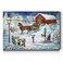Renditions Gallery Canvas Festival Wall Art Abstract Paintings &amp; Prints Artwork Winter Sleigh Snowy Ride Modern Romantic Home Decorations for Bedroom Living Room Office Kitchen - 8"x12" LT20