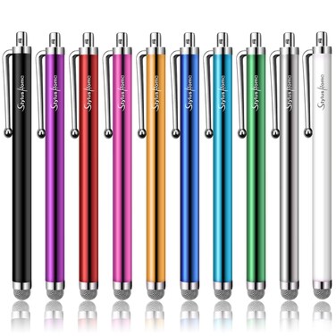 10 Pack Stylus Pens for Touch Screens, Mesh Fiber Tip Stylus Pens for ipad iPhone Tablets Samsung All Precision Capacitive Universal Touch Screen Devices