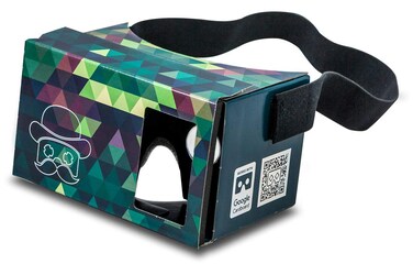 Google Cardboard POP! Cardboard + Free Head Strap and Cushion. for Android and iPhone. Fits Every Phone. Including Lenses. 3D Glasses VR Glasses Virtual Reality Viewer VR Goggles.