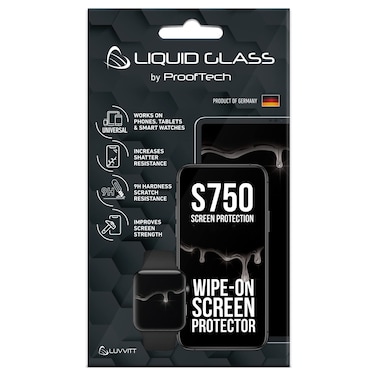 Liquid Glass Screen Protector With $750 Screen Protection Coverage - Scratch Resistant Wipe On Nano Coating for All Apple Samsung and Other Phones Tablets Smart Watch iPhone iPad Galaxy Universal