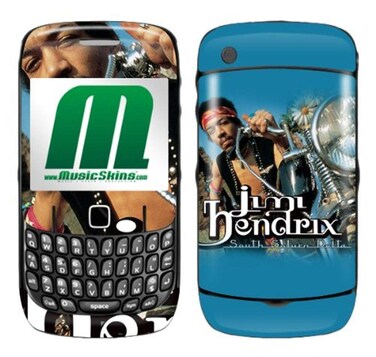 MusicSkins, MS-JIMI60044, Jimi Hendrix&trade; - South Saturn Delta, BlackBerry Curve (8520/8530), Skin