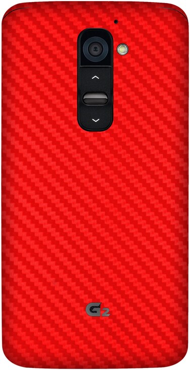 XGear EXO Skin Protective Vinyl Film for LG G2 (AT&amp;T) (Red Carbon Fiber)