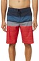 O'NEILL Men's 21 Inch Santa Cruz Stripe Boardshorts - Water Resistant Swim Trunks for Men with Quick Dry Fabric and Pockets,Red/White/Blue 1,29