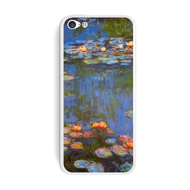 Graphics and More Water Lilies - Claude Monet Lillies Protective Skin Sticker Case for Apple iPhone 5C - Set of 2 - Non-Retail Packaging - Opaque