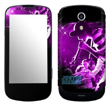 MusicSkins, MS-JB140215, Justin Bieber - Sparkle Purple, Samsung Epic 4G Galaxy S (SPH-D700), Skin