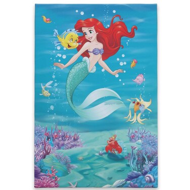 Disney The Little Mermaid Ariel Underwater Scene Gallery Wrapped Canvas Wall Decor - Fun Little Mermaid Wall Art for Home Decor