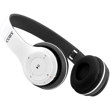Coby Bluetooth Headphones, Wireless Headphones with Mic Built-in, AUX, Hands-Free Calling, Over-Ear Foldable Headset, Rechargeable, 5-HR Play