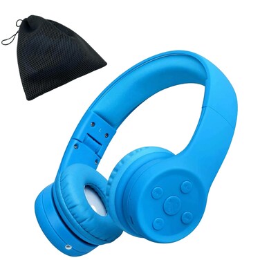 YUSONIC Headphones for Toddlers Bluetooth, Wireless Headphones for Toddler Baby Kids with Sharing Port, Kids Headphones with Mic for Boys Girls Travel pad Amazon fire Cellphone (Blue 2)