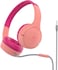 Belkin SoundForm Mini Kids Wired Headphones with Built-in Microphone &amp; Fun Stickers, 85dB Safe Volume Limit &ndash; for Online Learning, Travel, Compatible w/iPhone 15, iPad, Galaxy S23, &amp; More - Pink