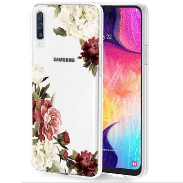 Vavies Case for Galaxy A50 / A50s / A30s, Samsung A30s Phone Case for Girls Women, Slim Shockproof Clear Pattern Soft Flexible TPU Phone Cover Cases for Samsung Galaxy A50 / A50s (Blossom Flower)