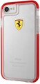 Ferrari Hard Case for iPhone 7 Plus and iPhone 8 Plus (Shockproof - Transparent Red)