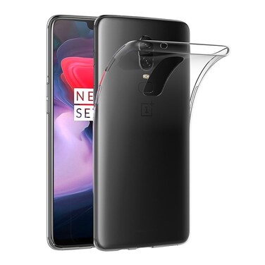 MaiJin Case for OnePlus 6 (6.28 inch) Soft TPU Rubber Gel Bumper Transparent Back Cover