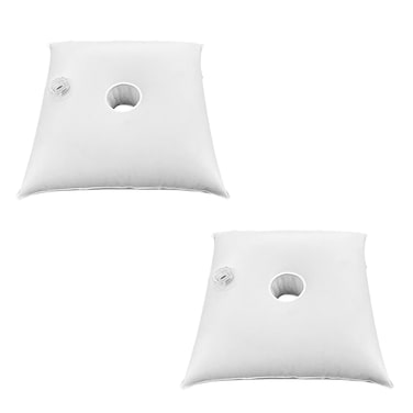 Decojoy Water Weight Bags for Balloon Column Stand and Balloon Arch Kit, Balloon Weights Pack of 2, Square Thickened Heavy Water Bag, Assemble Fillable Base for Party Supplies (Each 16 lbs White)