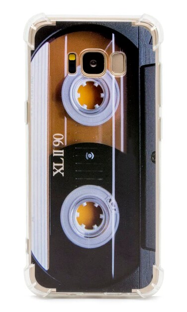 FAteamll Case for Galaxy S8 Plus,with Reinforced Corners TPU Soft Bumper Retro Music Cassette Tape Phone Case Compatible with Samsung Galaxy S8+