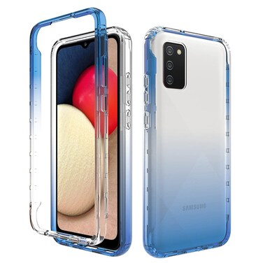 Vavies Compatible with Galaxy A02S Case, Samsung A02S (Not fit A20S) Phone Case for Girls Women, Full Body Shockproof Clear Soft Flexible TPU Protective Cover Cases for Samsung Galaxy A02S (Blue)