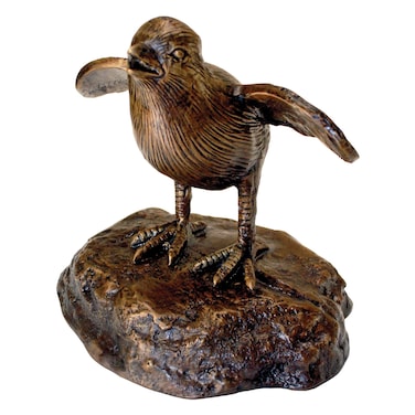 Design Toscano Single Baby California Quail Solid Cast Bronze Garden Statue