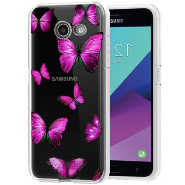 Vokuha Case for Galaxy J3 Prime/J3 Emerge/Express Prime 2/Amp Prime 2/J3 Mission/J3 Eclipse/J3 Luna Pro Case, Cute Clear Slim Soft TPU Back Phone Protective Cover for Samsung Galaxy J3 2017 Butterfly