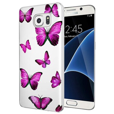 Vokuha Case for Galaxy S7 Case, for Samsung S7 Case for Girls Women, Cute Clear Slim Shockproof Pattern Soft Flexible TPU Rubber Back Phone Protective Cover Cases for Samsung Galaxy S7 Butterfly