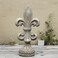 glitzhome Fleur De Lis Garden Statue, 27.25 Inch, Concrete Grey