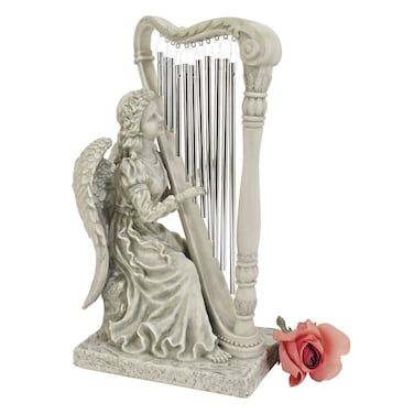 Design Toscano KY47015 Music from Heaven Angel Statue, Small, Two Tone Stone