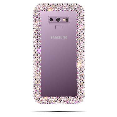 Jesiya for Samsung Galaxy Note 9 Case 3D Glitter Sparkle Bling Case Luxury Shiny Crystal Rhinestone Diamond Bumper Clear Protective Case Cover for Samsung Galaxy Note 9 Clear