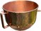 Sertodo Pure Copper 6 Quart Lift Stand Mixing Bowl compatible with Professional 6 quart 600 Series Mixers