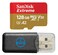 SanDisk MicroSD Extreme 128GB Memory Card Works with GoPro Action Camera Hero 12 Black (SDSQXAA-128G-GN6MN) A2 V30 U3 Bundle with (1) Everything But Stromboli Micro SDXC Card Reader