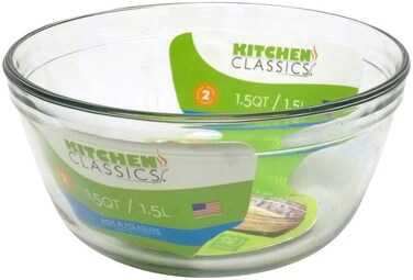 1.5 Quart Mixing Bowl, Oven Safe, by Kitchen Classics