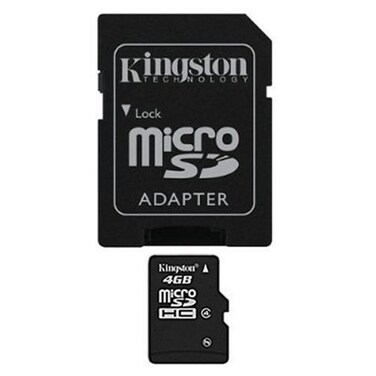 New Kingston Micro SD 4GB Memory Card with SD Adapter
