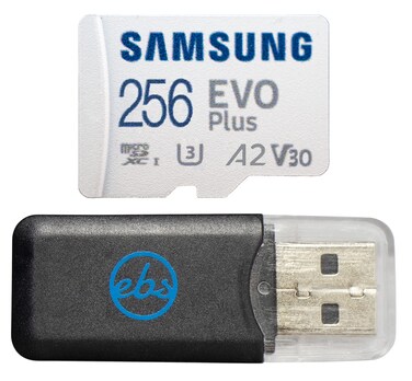 Samsung MicroSD 256GB EVO Plus UHS-I Memory SD Card Works with Samsung Galaxy A04s, Galaxy A04 Smart Phones (MB-MC256KA) U3 C10 4K A2 V30 Bundle with 1 Everything But Stromboli MicroSDXC Card Reader
