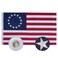 SYII Betsy Ross Flag Made in USA 4x6 Feet, Embroidery 13 Stars Colony American Flags with 2 Brass Grommets and Double Stitched Sewn Stripes, Heavy Duty Polyester 4th of July Outdoor Banner
