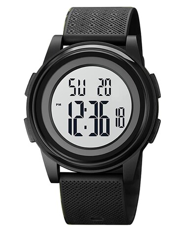 Mens Watch Ultra-Thin Digital Sports Watch Minimalist Waterproof Digital Watches Men with Wide-Angle Display Rubber Strap Wrist Watch for Men 1206