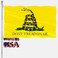 Dont Tread On Me Flag 4x6 Gadsden Flag Double Sided Outdoor Heavy Duty 3 Ply Polyester Material with 2 Metal Grommets, 4 Rows of Stitching Don't Tread On Me Flag Banner