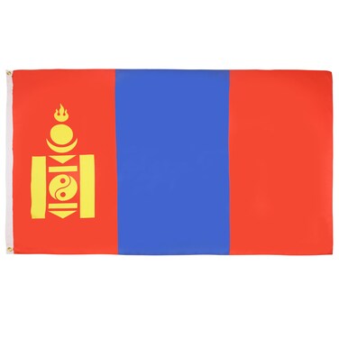 AZ FLAG - Mongolia Flag - 2x3 Ft - 100D Polyester Mongolian Banner with Two Metal Grommets - Fade Resistant - Vivid Colors - 2' x 3' Feet - 90x60 Cm