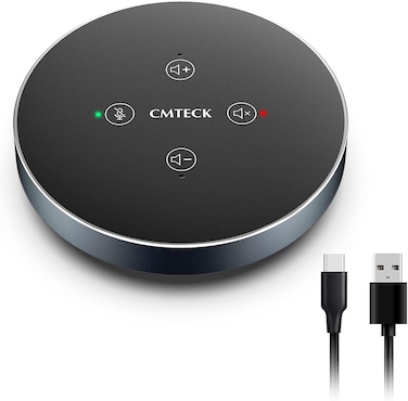 CMTECK USB Conference Speakerphone with Microphone for Home Office Conference Calls - 360&deg; Voice Pickup