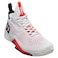WILSON Men`s Rush Pro 4.0 MID Tennis Shoes White and Poppy, 12