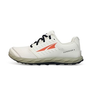 ALTRA Men's Superior 5 Running Shoe, Light Gray/Red, 8 Medium
