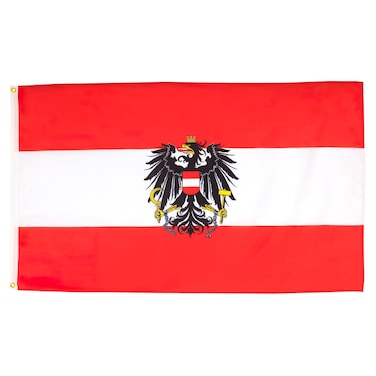 AZ FLAG - Austria With Eagle Flag - 2x3 Ft - 100D Polyester Austrian Coat Of Arms Banner with Two Metal Grommets - Fade Resistant - Vivid Colors - 2' x 3' Feet - 90x60 Cm