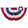 Homissor American Flag Bunting Outdoor 3x6 Ft US Pleated Fan Flag Embroidered Stars in USA Pleated Bunting Made Oxford Nylon for Patriotic, Memorial Day, 4th of July Outside Banner
