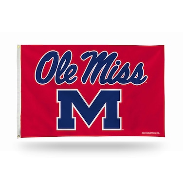 Rico Industries NCAA 3-Foot by 5-Foot Single Sided Banner Flag with Grommets, Mississippi Ole Miss Rebels