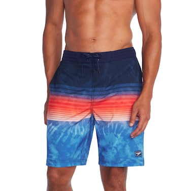Speedo Standard Swim Trunk Knee Length Boardshort Bondi Striped, Peacoat
