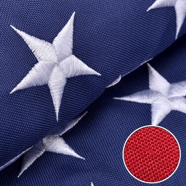 VORENUS American Flag for Outside 3x5 Ft, Super Tough Fade Resistant Spun Polyester Canvas, TearProof Series for Outdoor, Made in USA, High Wind US Outdoor Flags Embroidered Stars, Brass Grommets