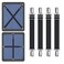 Yoovat Magic Sofa Covers Holder Straps Magic Sofa Couch Covers Sofa Slipcover Holder Clips Adjustable Elastic Straps for Sofa Covers Cushion (4 Pcs Black)