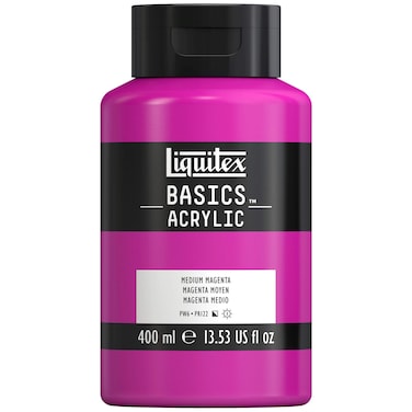 Liquitex BASICS Acrylic Paint, 400ml (13.5-oz) Bottle, Medium Magenta