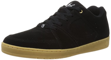 eS Men's Accel Slim Skate Shoe, Black/Gum, 8 Medium US