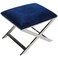 Cortesi Home Komodo X Bench Contemporary Ottoman, 23", Blue