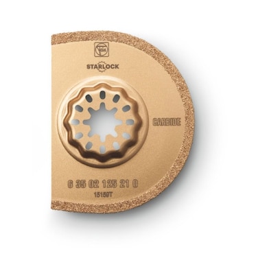 Fein Starlock Carbide Segmented Saw Blade - Precise Tile Grout Removal, Plaster Cutting and Porous Concrete Work, Extra Thin Version, 2-15/16" Diameter, 3/64" Kerf, 5-Pack - 63502125230