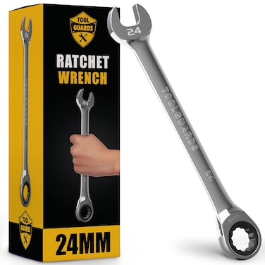 TOOLGUARDS 24mm Wrench - Ratcheting Wrench - Slim Profile - Ratchet Wrench - 100% Lifetime Satisfaction Guarantee